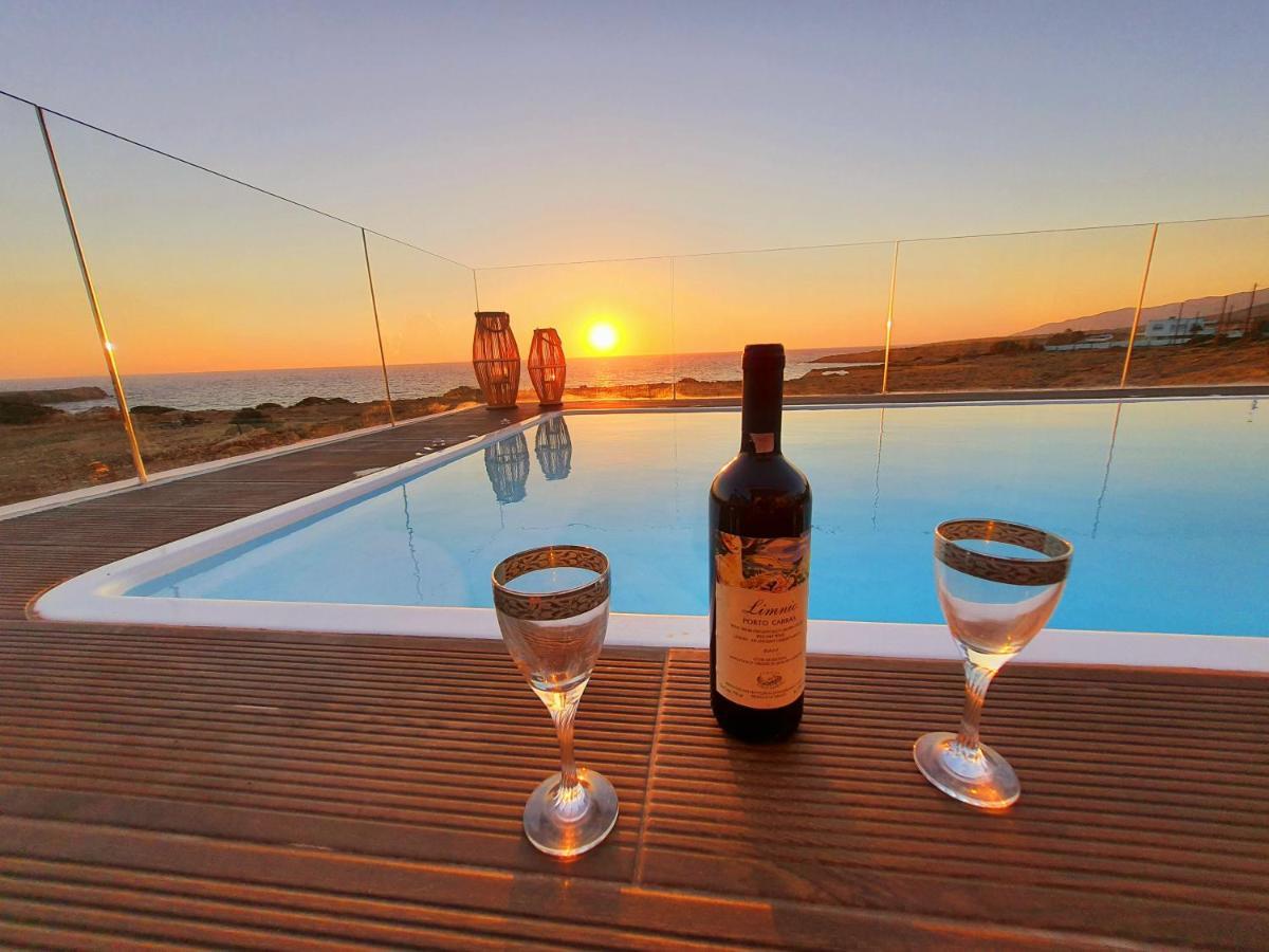 Tramonto Luxury Villa No1- Breathtaking Sunset View Foinikion Ngoại thất bức ảnh