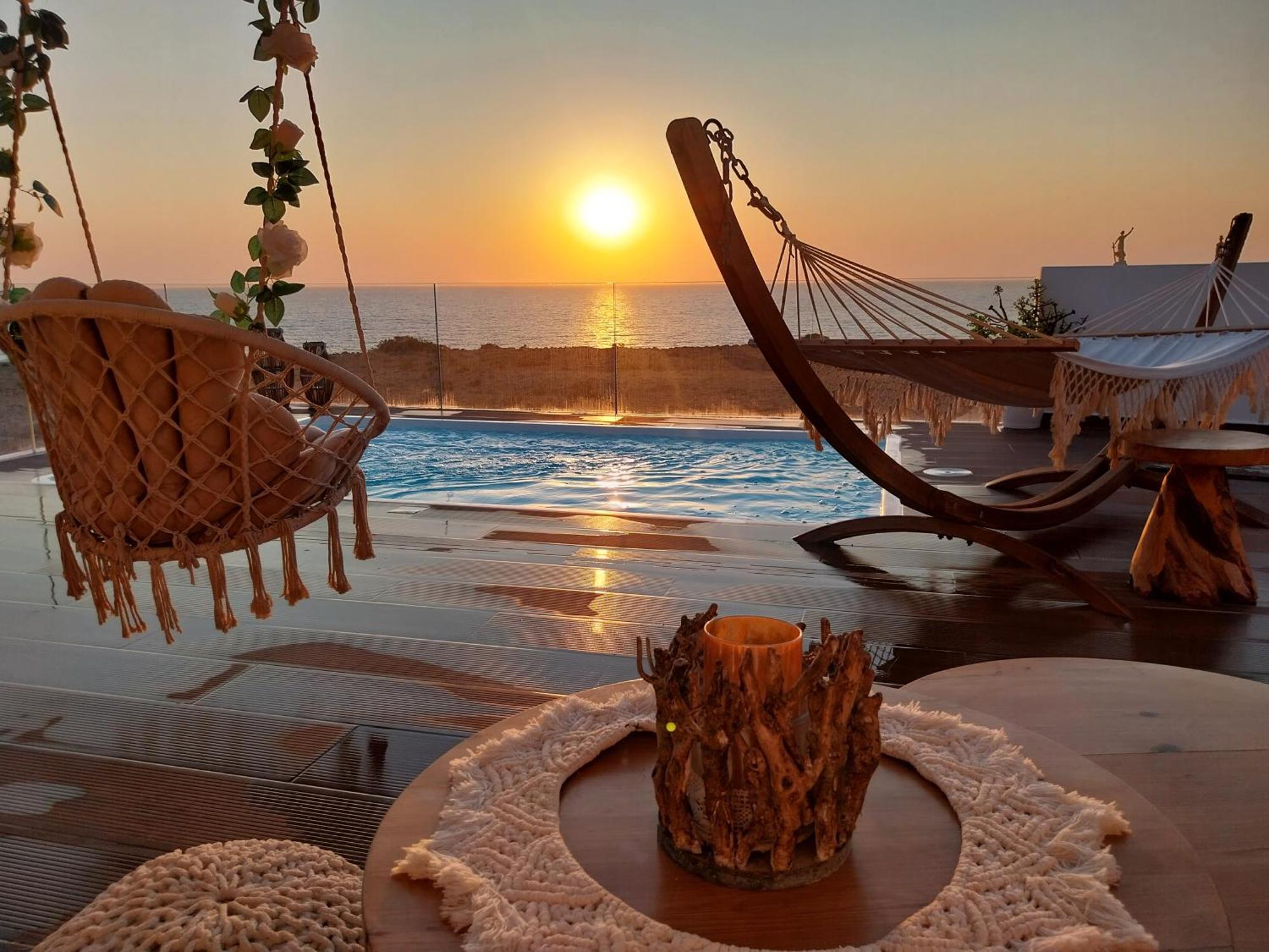Tramonto Luxury Villa No1- Breathtaking Sunset View Foinikion Ngoại thất bức ảnh